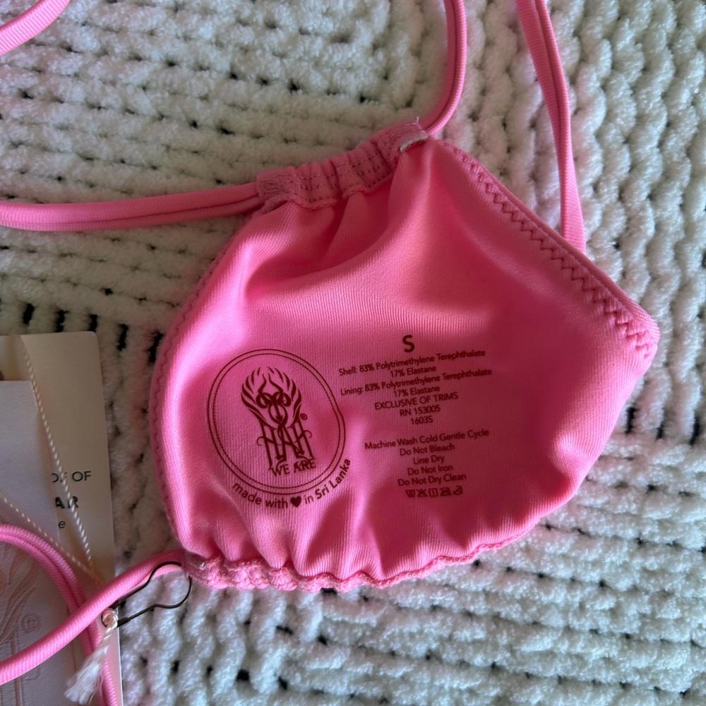 HAH X Free People Pink Haht Titsy Top S NWT *top only* - Picture 2 of 3